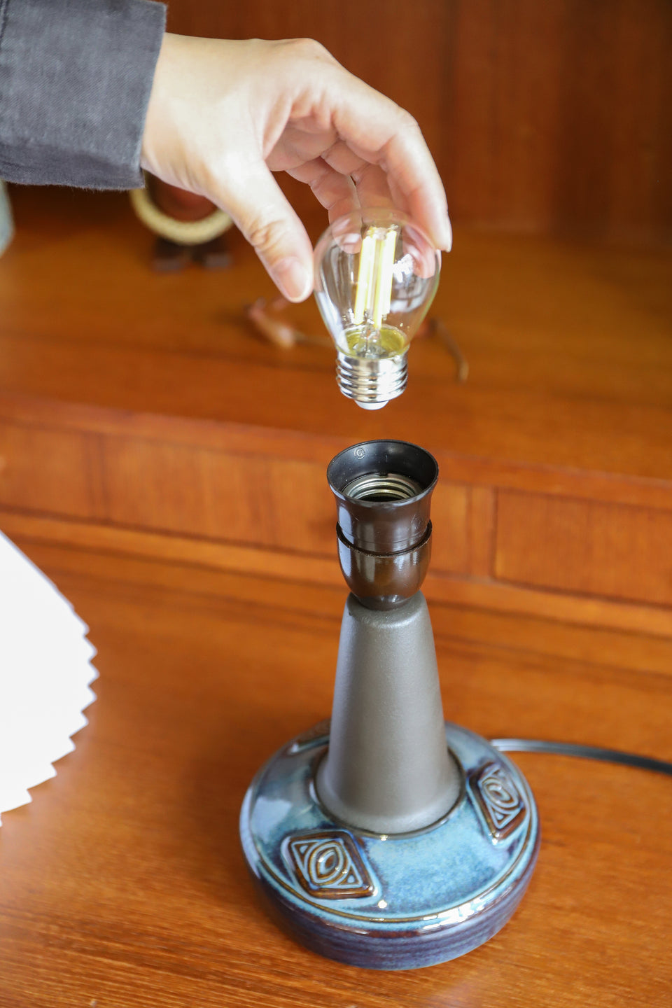 Danish Vintage Søholm Table Lamp Model 1037 Einar Johansen/デンマークヴィンテージ スーホルム テーブルランプ 間接照明 北欧インテリア