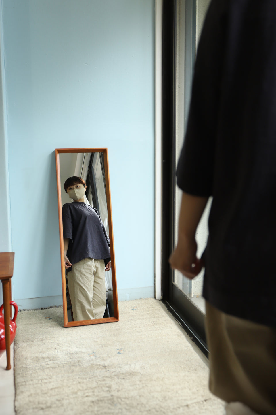 Danish Vintage Wall Mirror Teak Frame/デンマークヴィンテージ ウォールミラー チークフレーム 北欧インテリア