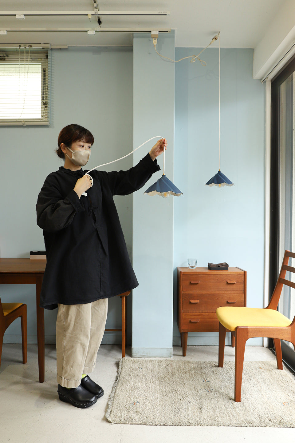Søholm Pendant Light Swirl Danish Vintage/デンマークヴィンテージ スーホルム ペンダントライト スワール