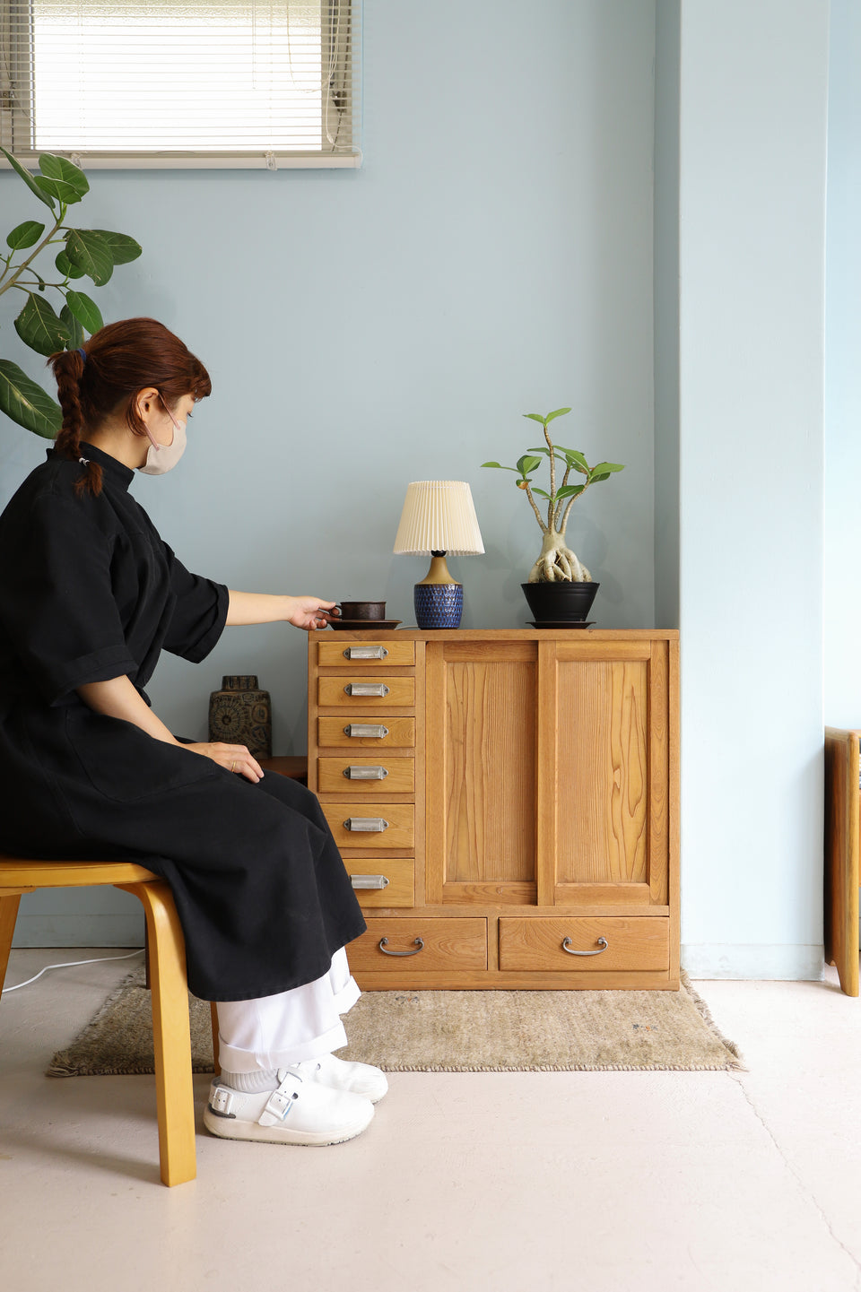 Japanese Vintage Wooden Cabinet Chest/ジャパンヴィンテージ 小引き出し 茶箪笥 収納 レトロ