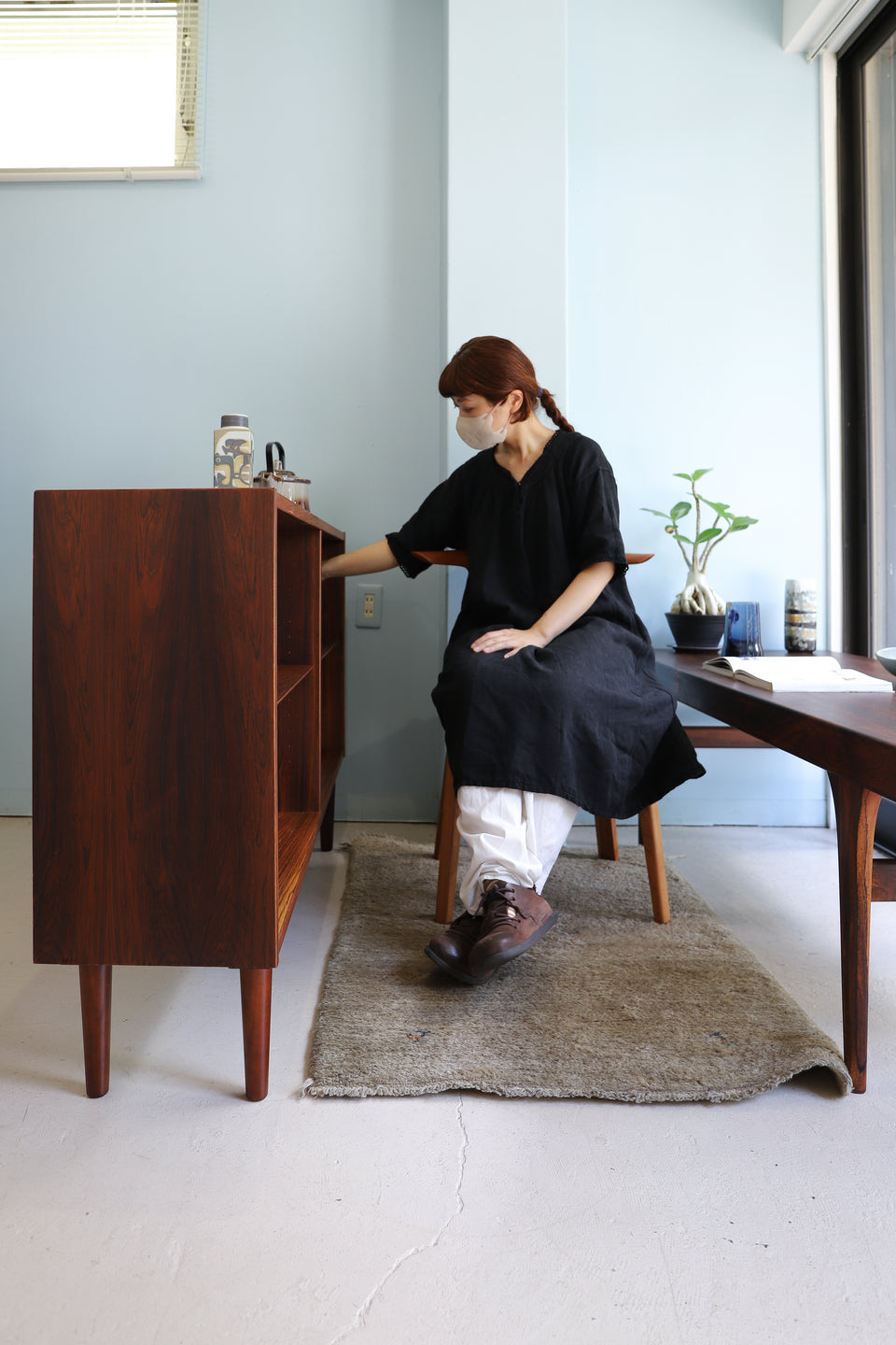 Hundevad&Co. Low Bookcase Rosewood Danish Vintage/デンマークヴィンテージ ブックケース 本棚 ローズウッド 収納 北欧家具