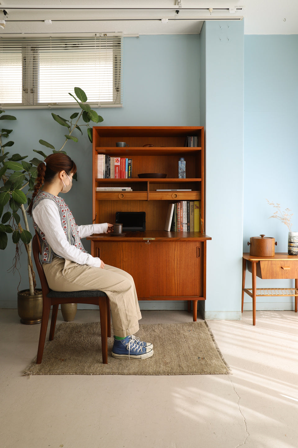 Lyby Møbler Bookcase Writing Bureau Danish Vintage/デンマークヴィンテージ ブックケース ビューロー 収納 北欧家具