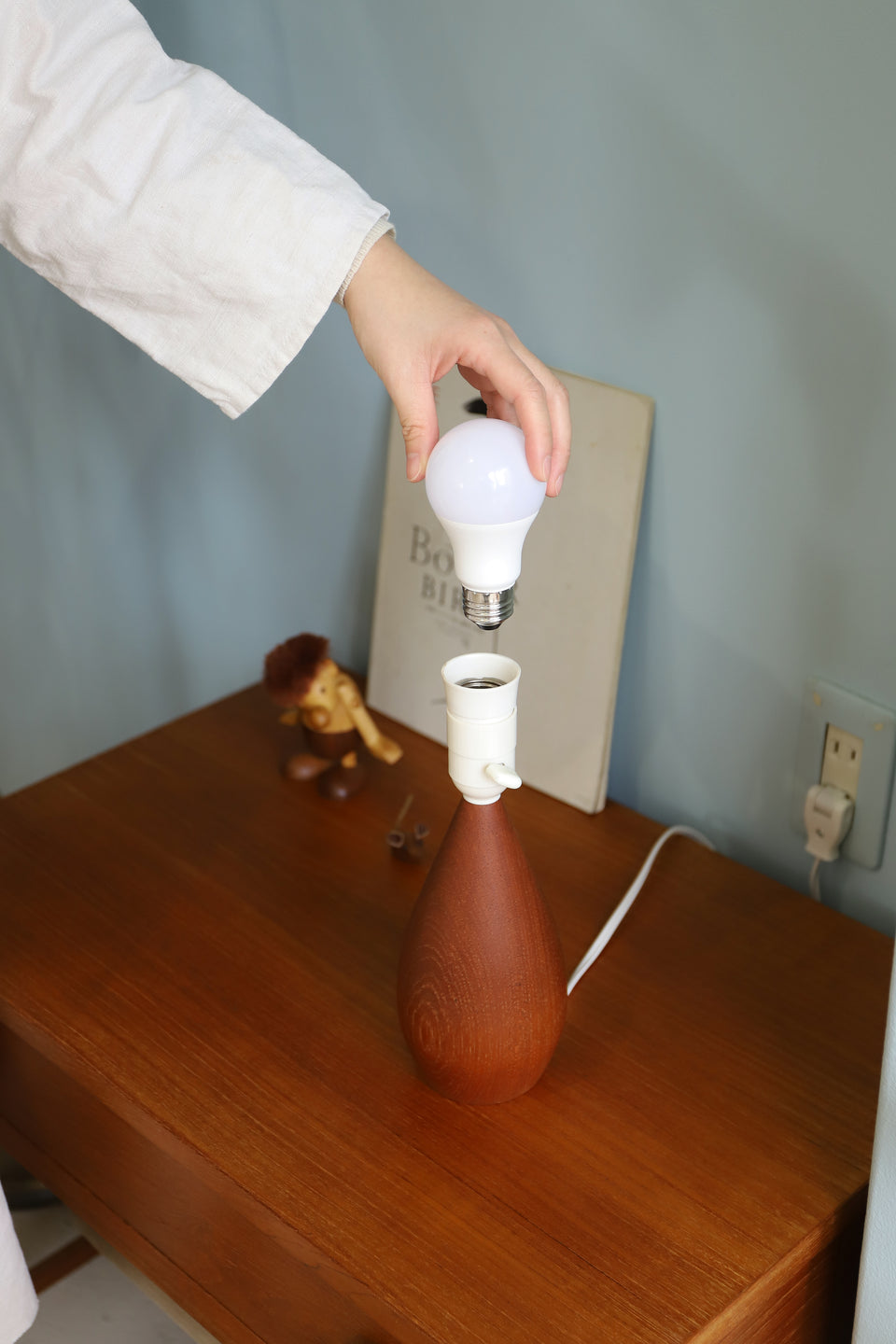 Teakwood Table Lamp Danish Vintage/デンマークヴィンテージ テーブルランプ チーク材 間接照明 北欧インテリア