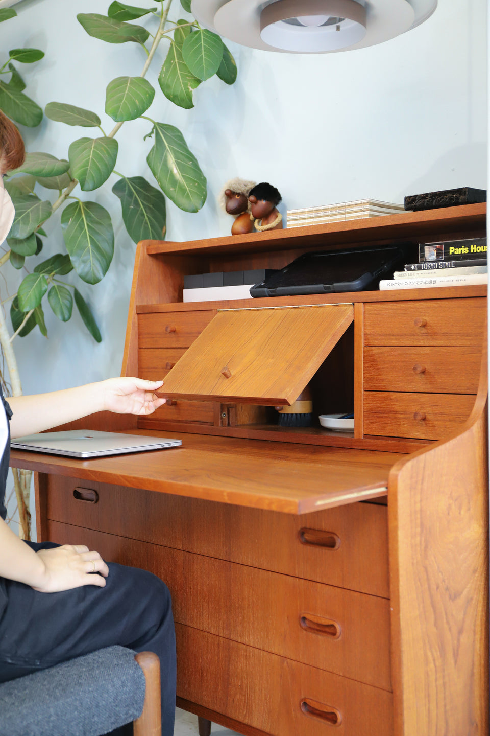 Teak Writing Bureau Dresser Danish Vintage/デンマークヴィンテージ ライティングビューロー ドレッサー 北欧家具