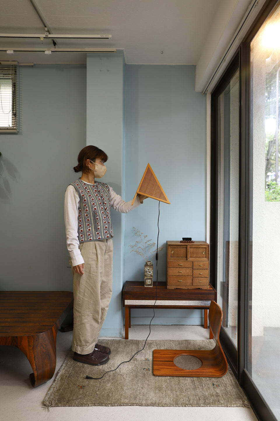 “Soft Landing” Light of the Wood/林木工芸 木のあかり ソフトランディング 照明 林久雄