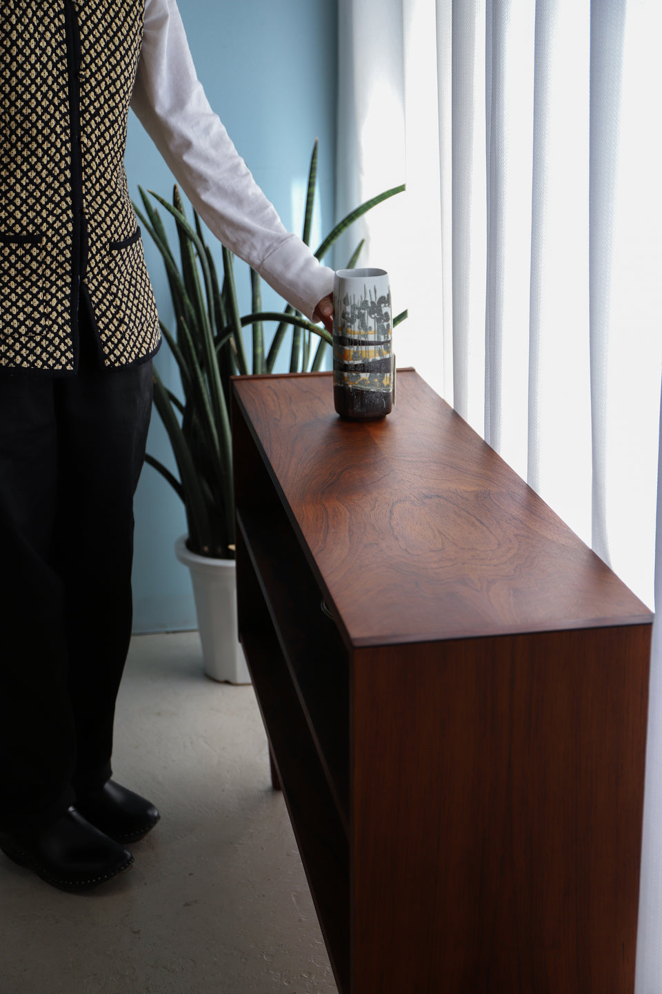 Rosewood Low Bookcase Danish Vintage/デンマークヴィンテージ ブックケース 本棚 収納 ローズウッド材 北欧家具