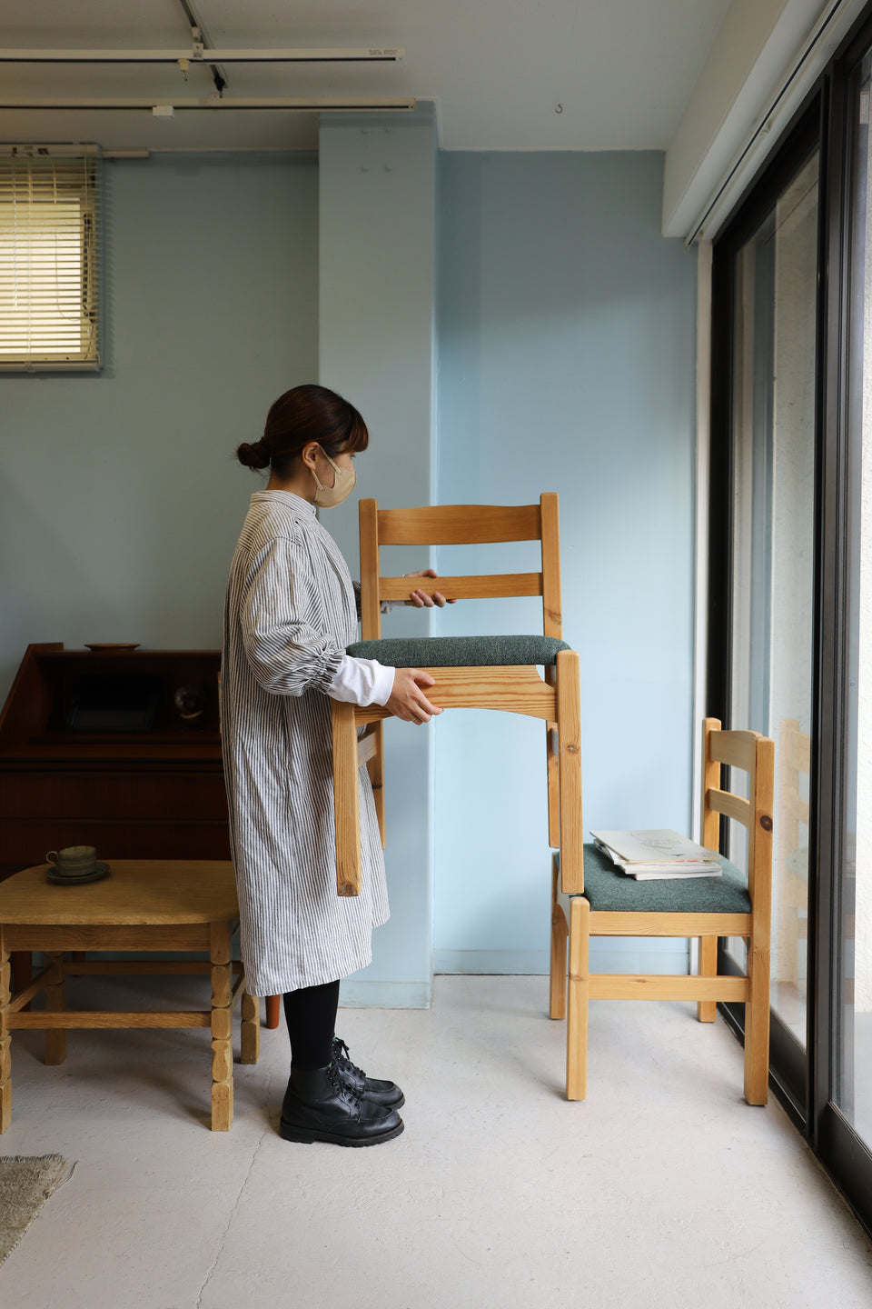 Pinewood Dining Chair Danish Vintage/デンマークヴィンテージ ダイニングチェア パイン材 椅子 北欧家具