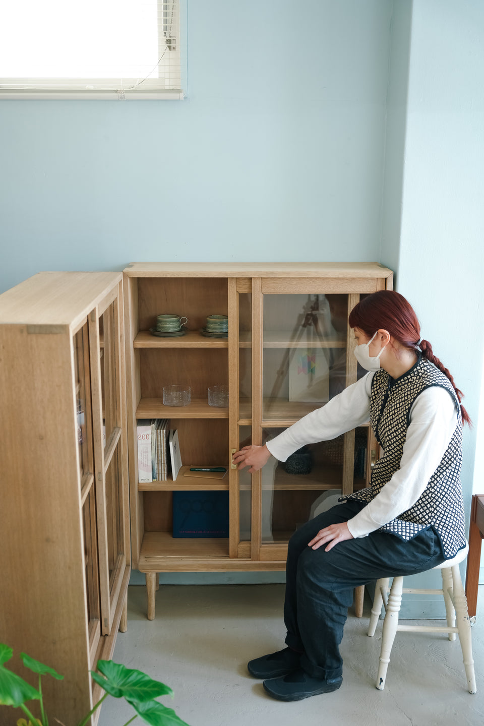 Japanese Vintage Glass Cabinet/ジャパンヴィンテージ ガラスキャビネット