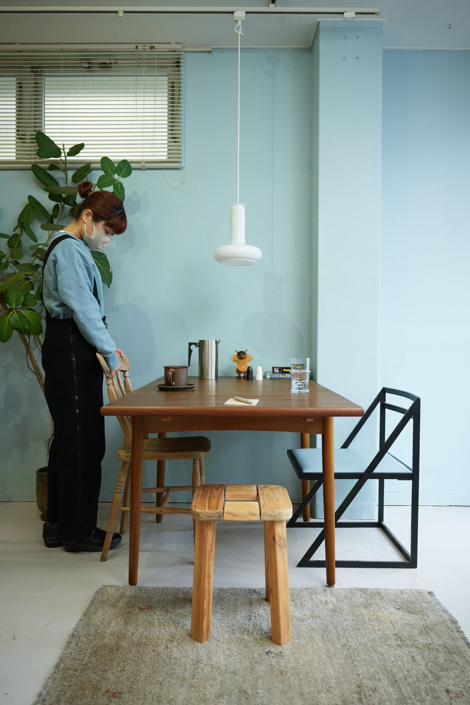 Japanese Vintage Square Extension Dining Table/ジャパンヴィンテージ エクステンション ダイニングテーブル