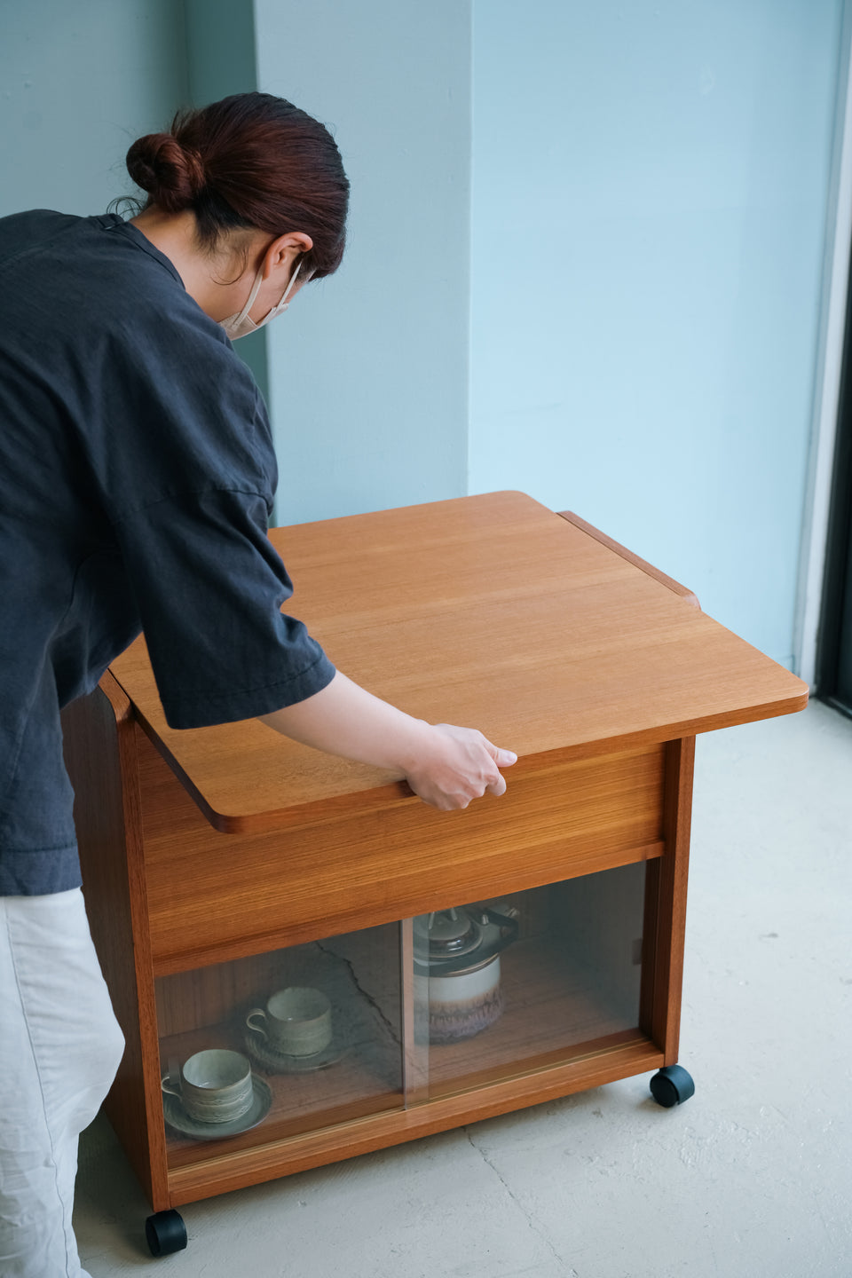 Japanese Vintage Teak Kitchen Cabinet/ジャパンヴィンテージ キッチンキャビネット チーク材