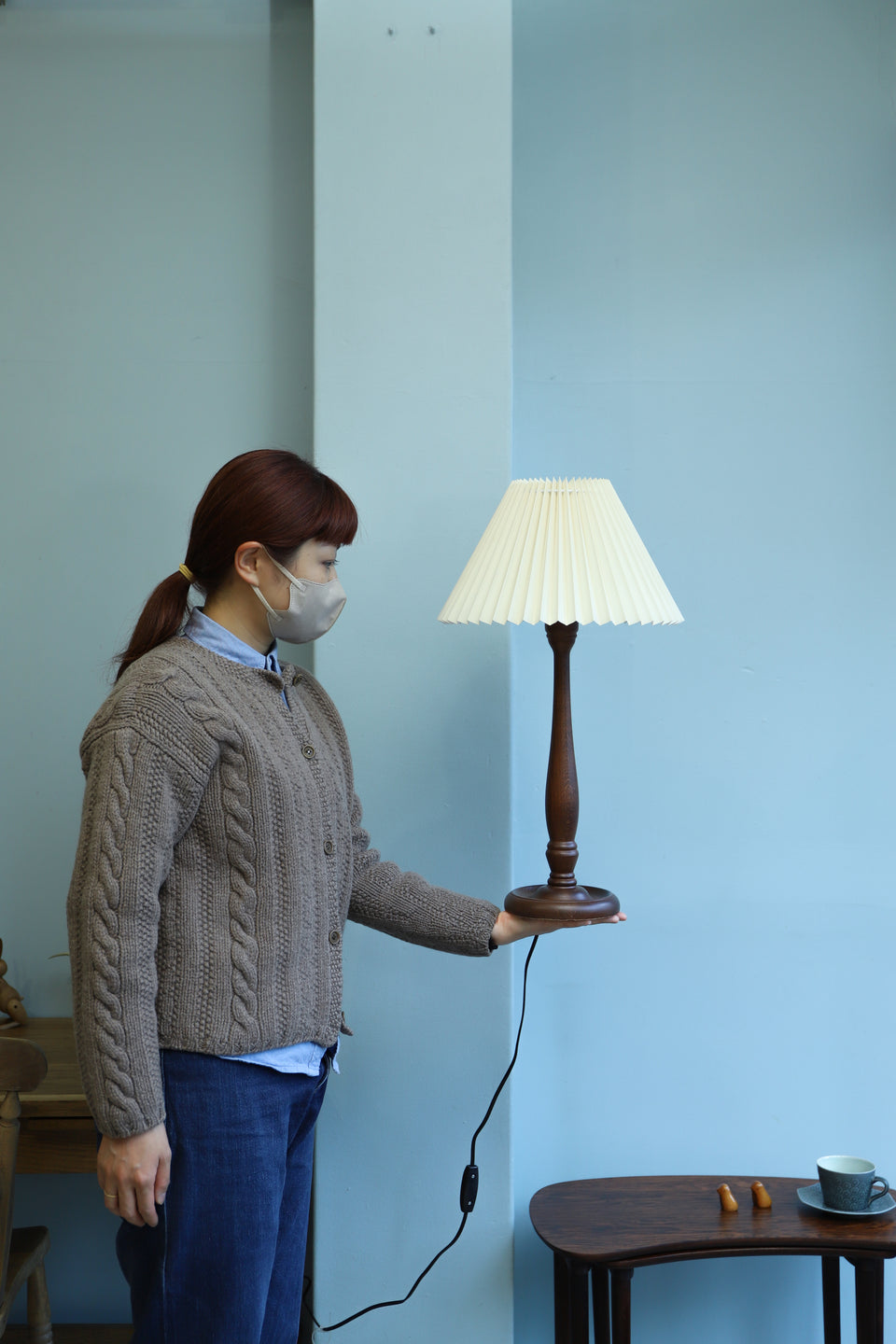 Wooden Table Lamp Laura Ashley/木製テーブルランプ 間接照明 ローラアシュレイ