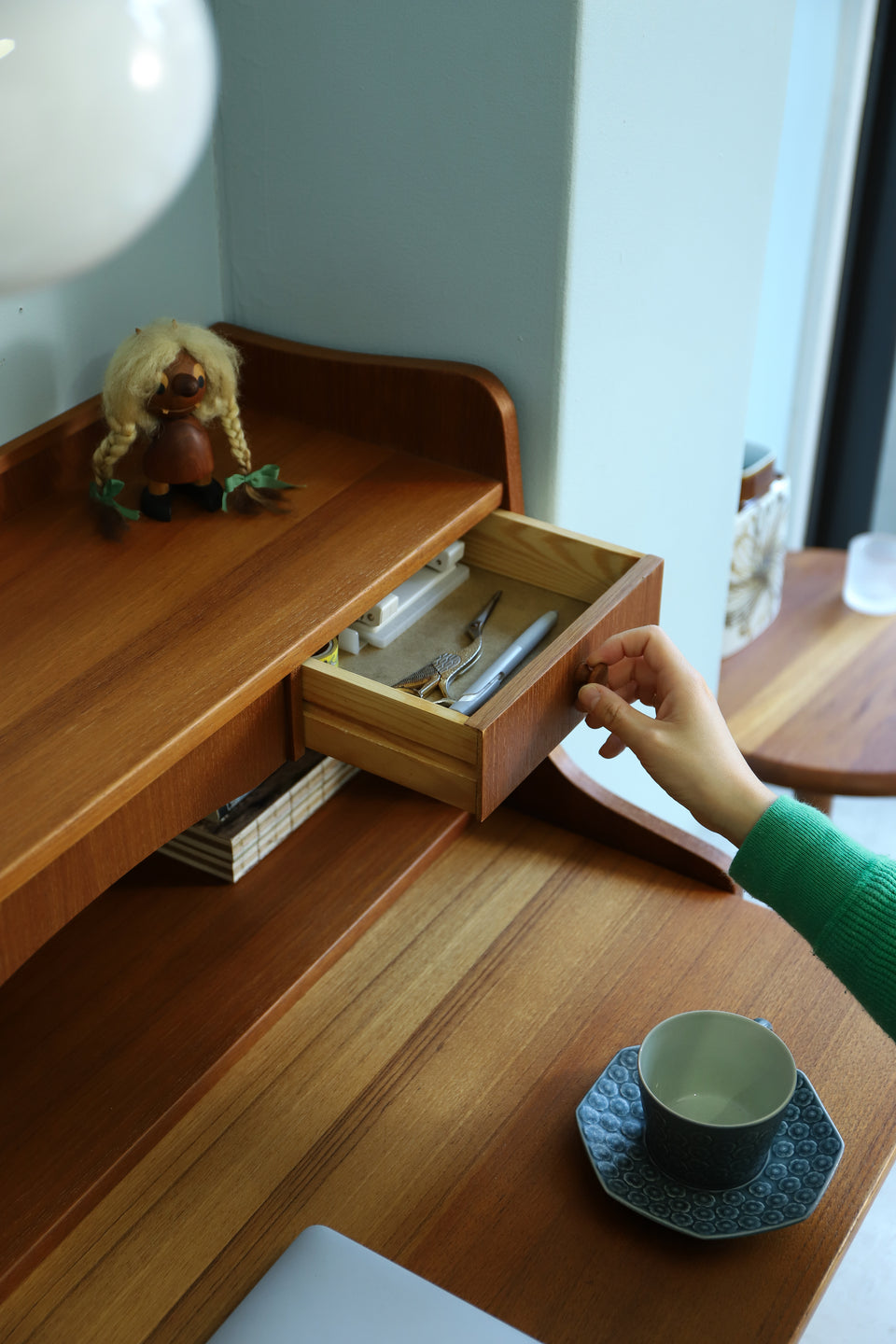 Writing Bureau Teakwood Danish Vintage/デンマークヴィンテージ ライティングビューロー チーク材 北欧家具