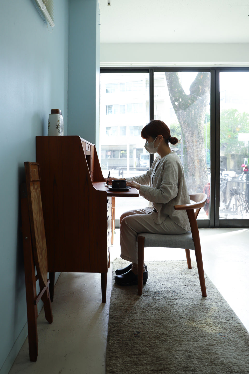 Writing Bureau with Mirror Danish Vintage/デンマークヴィンテージ ライティングビューロー ミラー付き ドレッサー 北欧家具