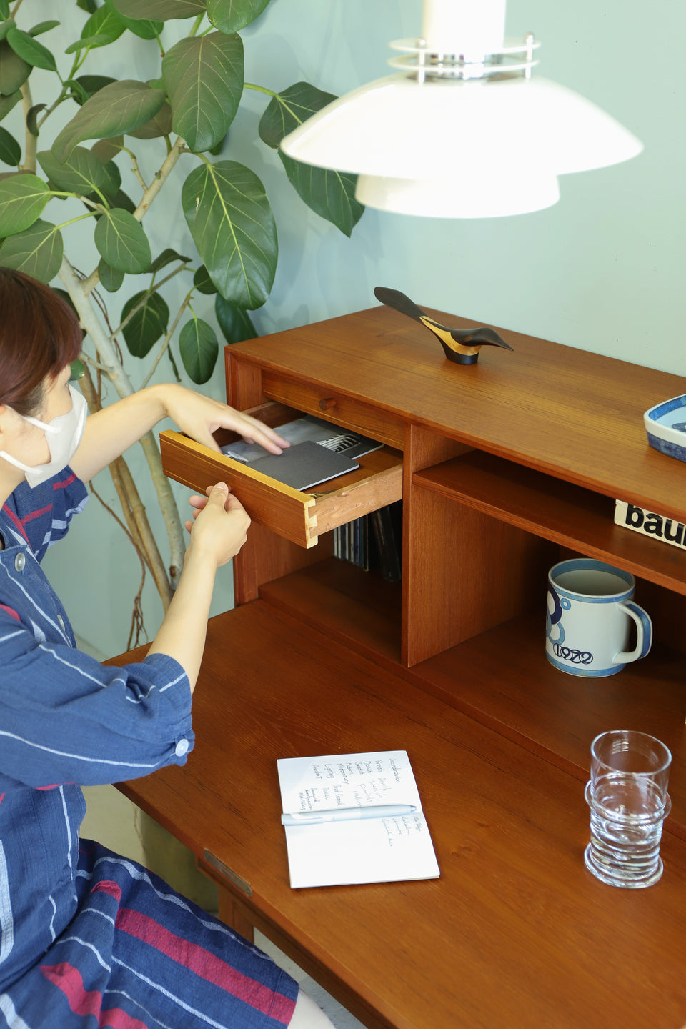 Writing Bureau Secretary Desk Danish Vintage/デンマークヴィンテージ ライティングビューロー チーク材 北欧家具