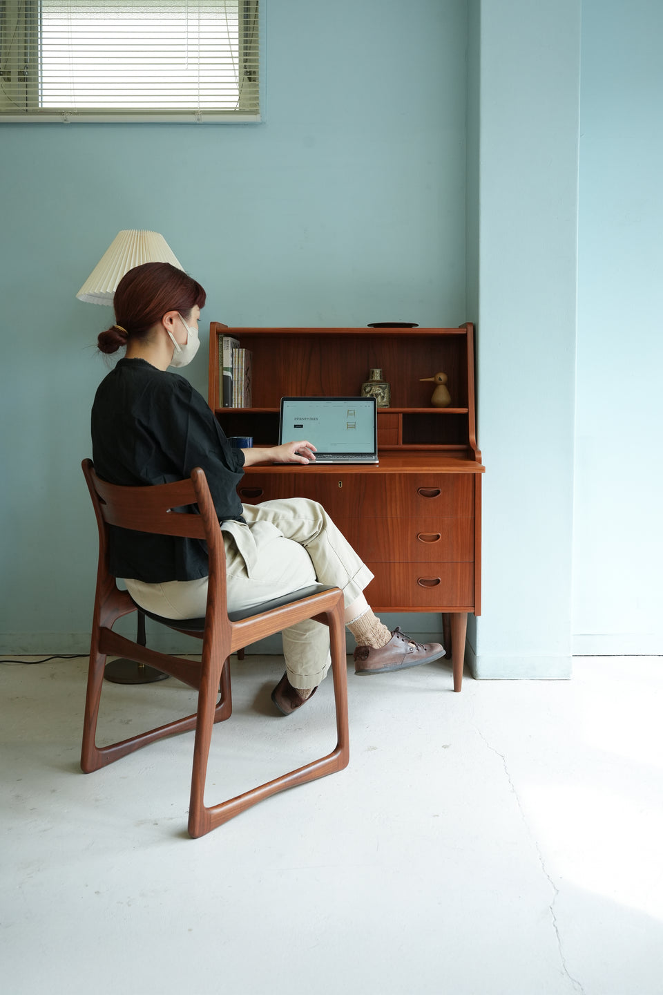 Writing Bureau Teakwood Danish Vintage/デンマークヴィンテージ ライティングビューロー チーク材 北欧家具