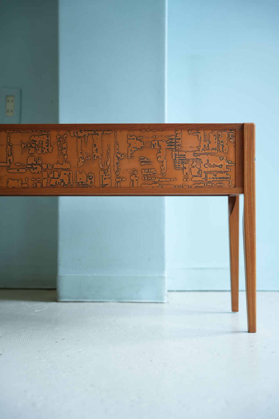 Danish Teak Planter with Copper Relief/デンマークヴィンテージ プランター チーク材 北欧インテリア