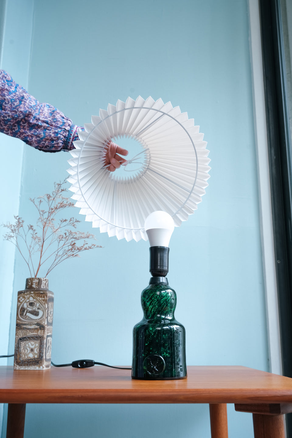 Granna Glasbruk Table Lamp Swedish Vintage/スウェーデンヴィンテージ テーブルランプ ガラス