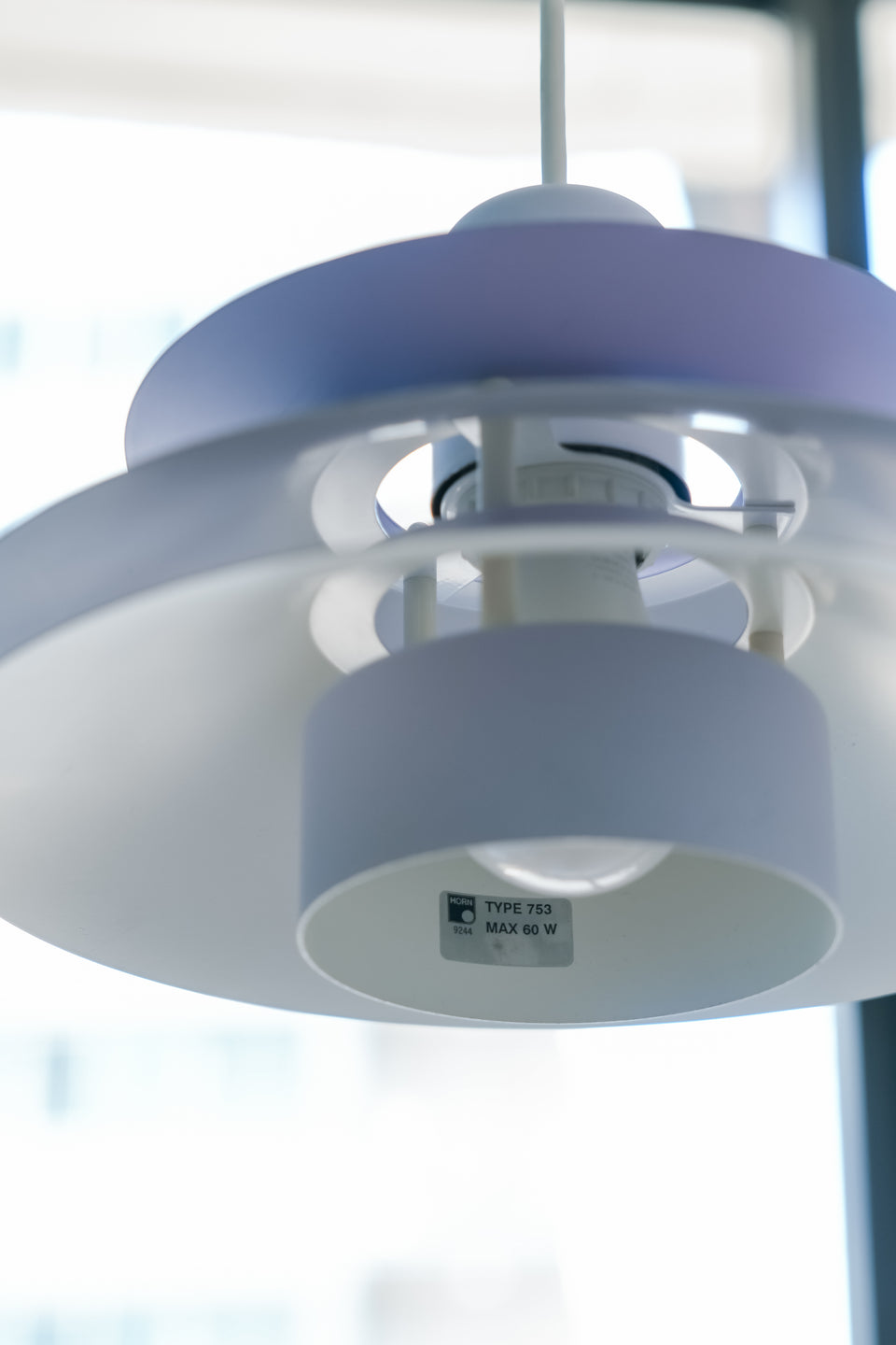 Horn Pendant Light Type753 Purple/デンマークヴィンテージ ホーン ペンダントライト 照明