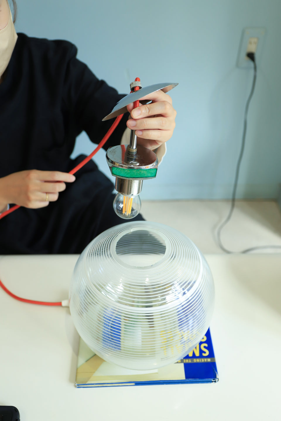 Japanese Vintage Globe Glass Pendant Light/ジャパンヴィンテージ ガラスシェード ペンダントライト レトロモダン