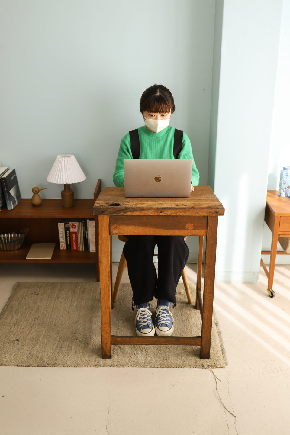 UK Vintage Folding School Desk/イギリスヴィンテージ 折りたたみ スクールデスク 学校机 シャビーシック