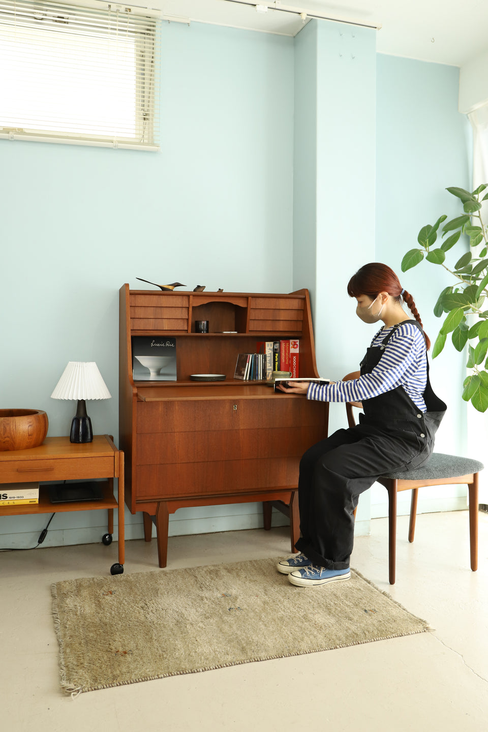 Danish Vintage Writing Bureau with Mirror Dresser/デンマークヴィンテージ ライティングビューロー ドレッサー 北欧家具