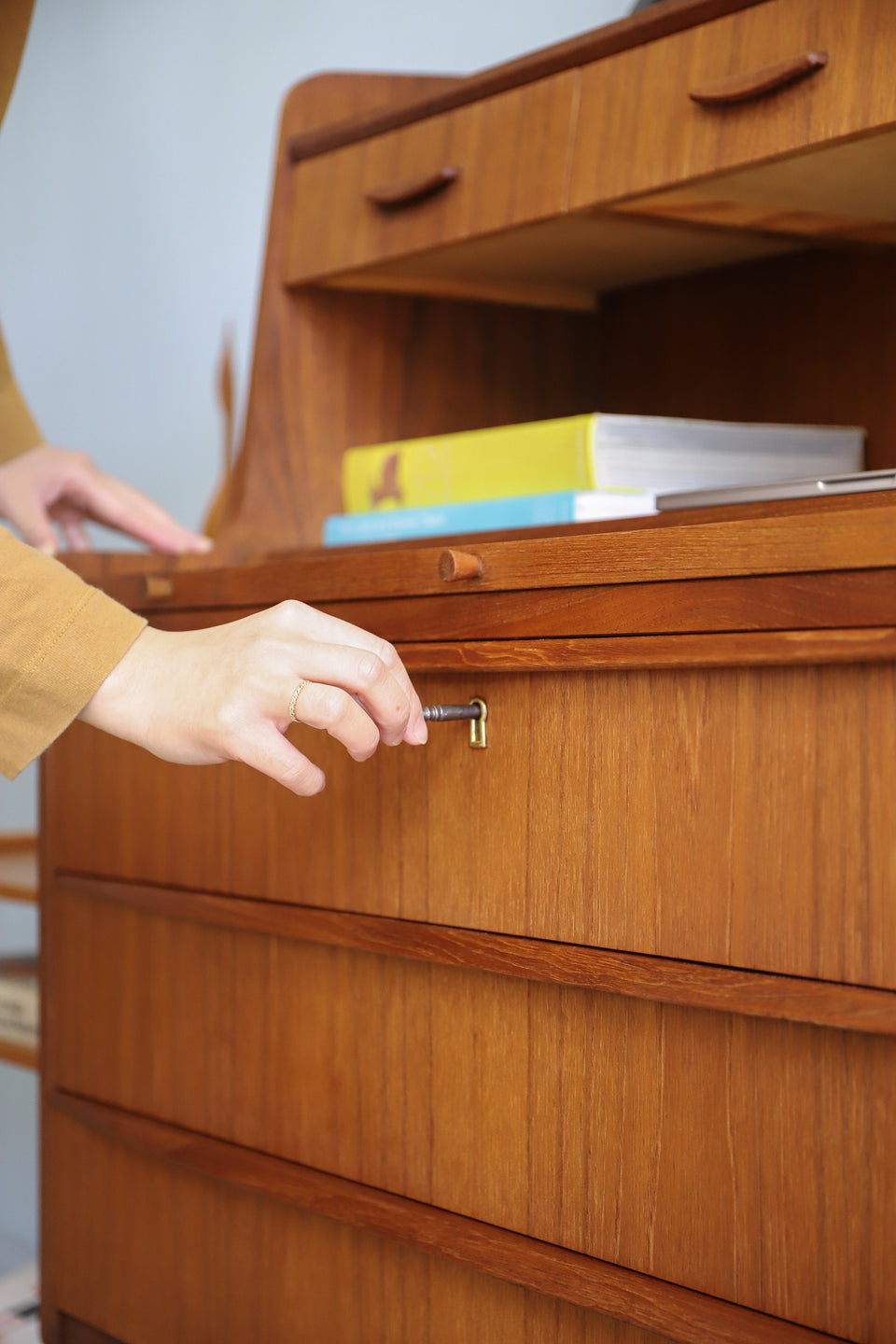 Danish Vintage Tylvad Hansen Møbelfabrik Writing Bureau/デンマークヴィンテージ ライティングビューロー チーク材 北欧家具