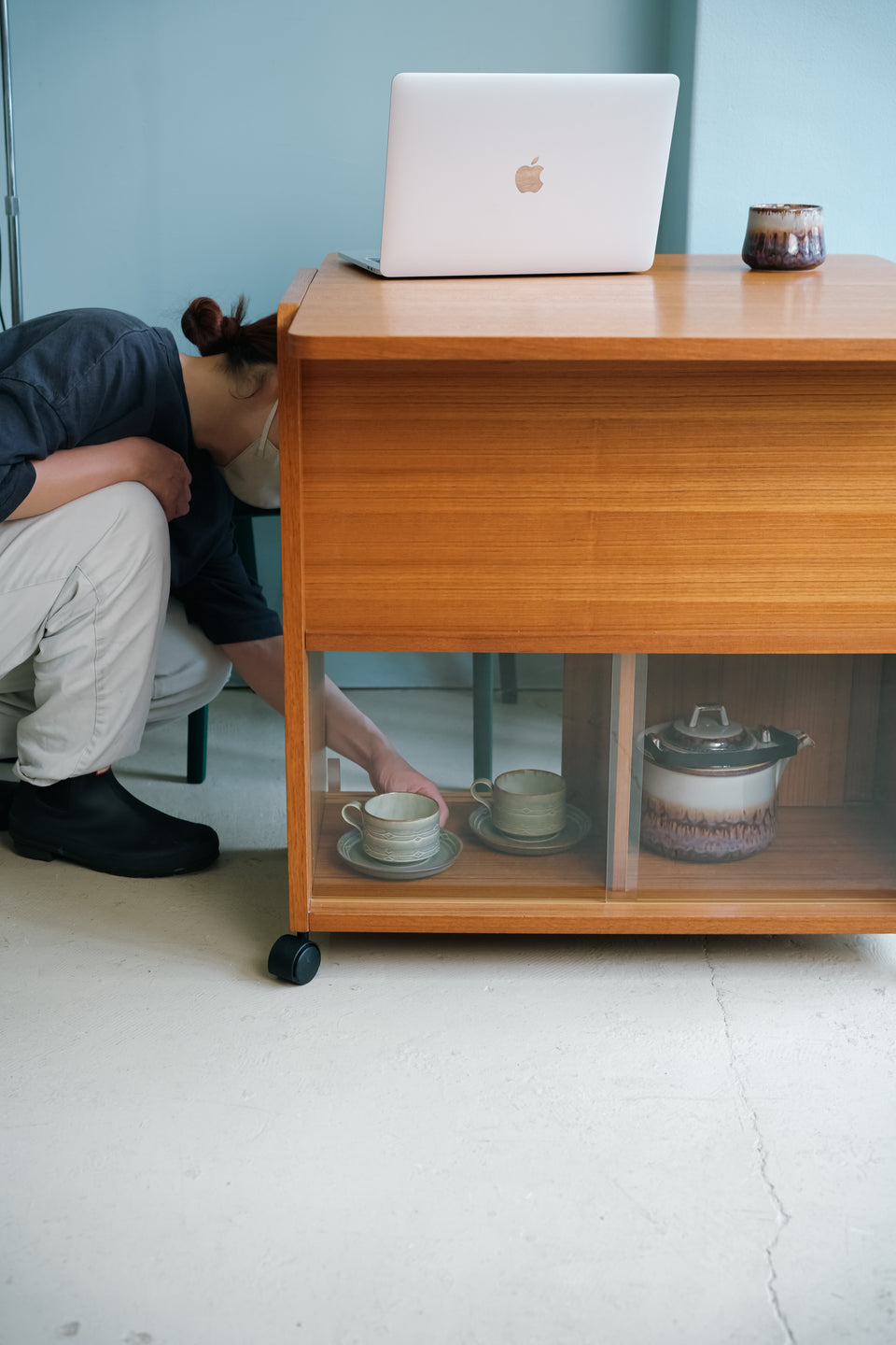 Japanese Vintage Teak Kitchen Cabinet/ジャパンヴィンテージ キッチンキャビネット チーク材