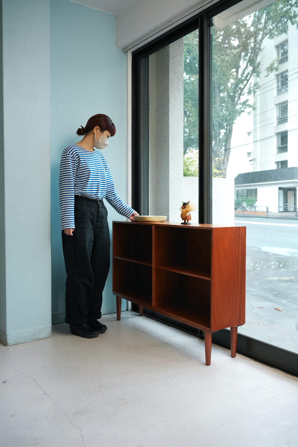 Low Bookcase Teakwood Danish Vintage/デンマークヴィンテージ ローブックケース 本棚 チーク材 北欧家具