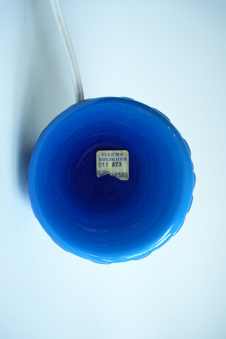 Scandinavian Vintage Blue Glass Table Lamp/北欧ヴィンテージ ガラステーブルランプ 間接照明