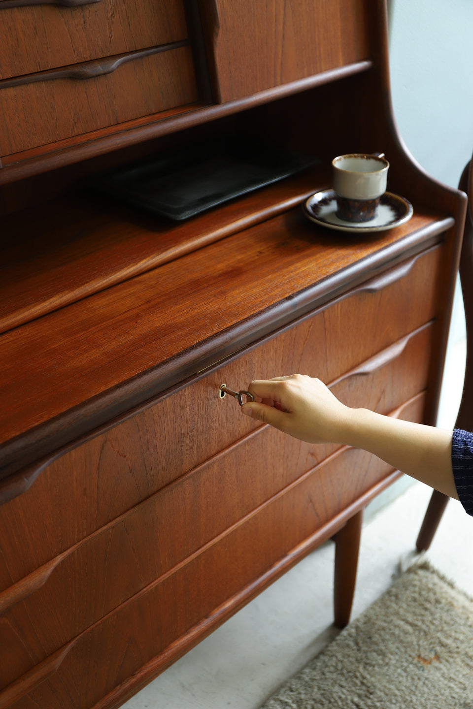 Teakwood Writing Bureau Danish Vintage/デンマークヴィンテージ ライティングビューロー 北欧家具