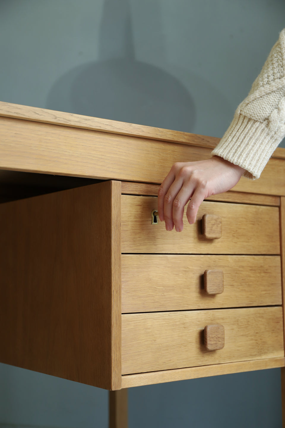 Danish Vintage Domino Møbler Desk/デンマークヴィンテージ ドミノモブラー デスク 両袖机 北欧家具