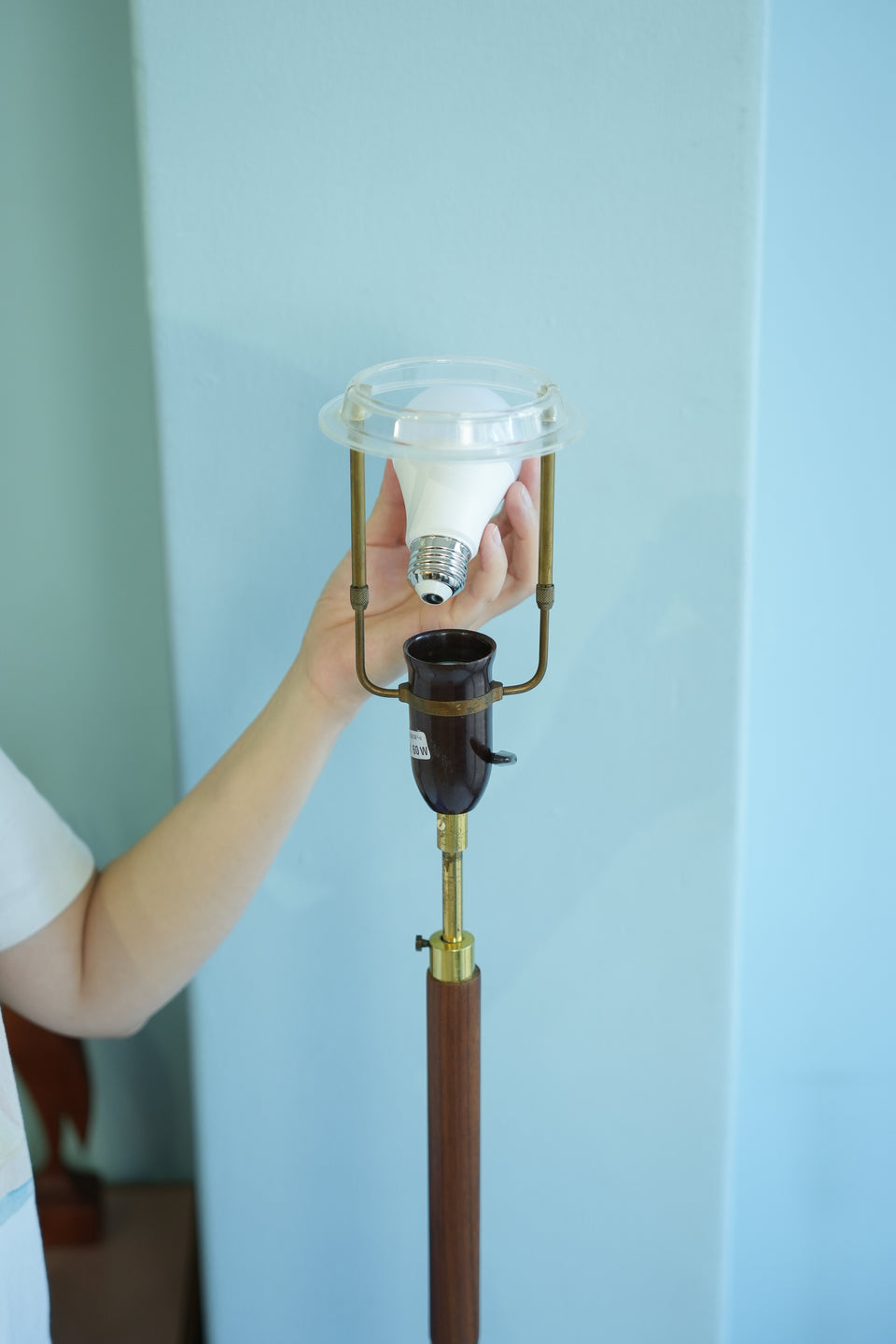 Danish Vintage ES Horn Floor Lamp Model804/デンマークヴィンテージ フロアスタンドライト チーク材 間接照明