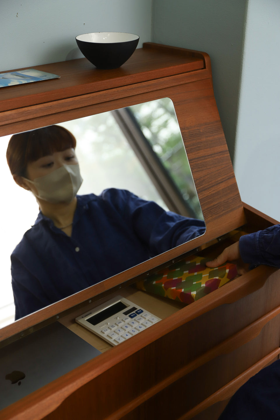 Danish Vintage Writing Bureau Dresser/デンマークヴィンテージ ライティングビューロー ミラー付き ドレッサー 北欧家具