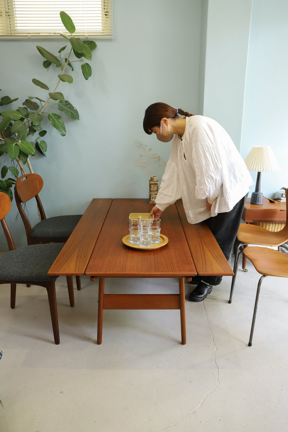 Danish Vintage Elevator Extension Table Trioh Møbler/デンマークヴィンテージ トリオモブラー エレベーター エクステンションテーブル 北欧家具