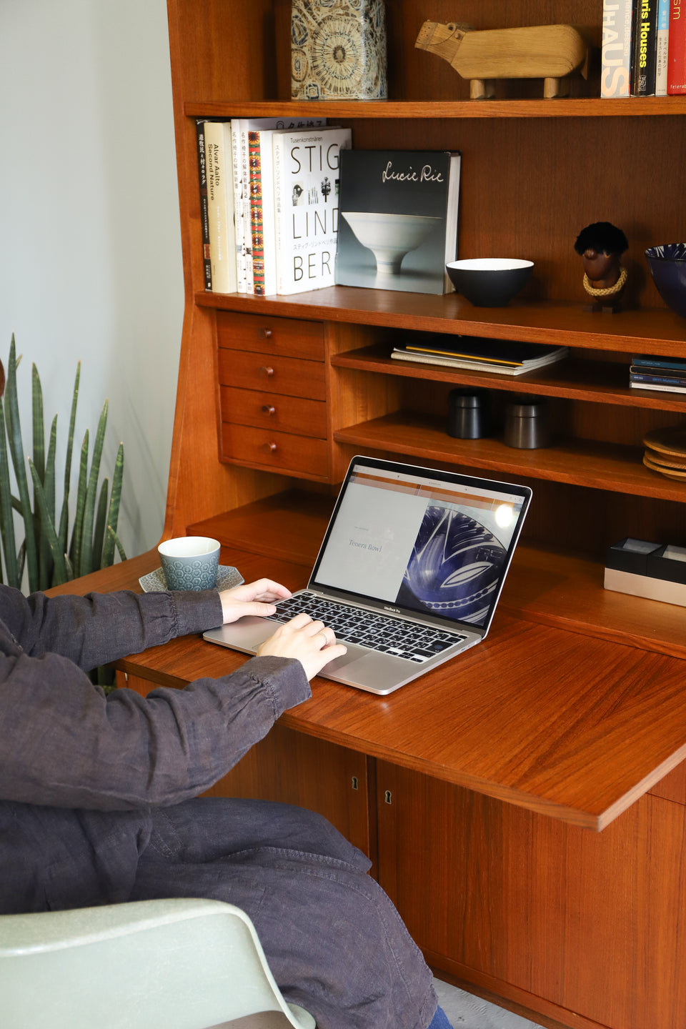 Danish Vintage Bookcase Writing Bureau H.P.Hansen Møbelindustri/デンマークヴィンテージ H.P.ハンセン ブックケース ライティングビューロー 北欧家具