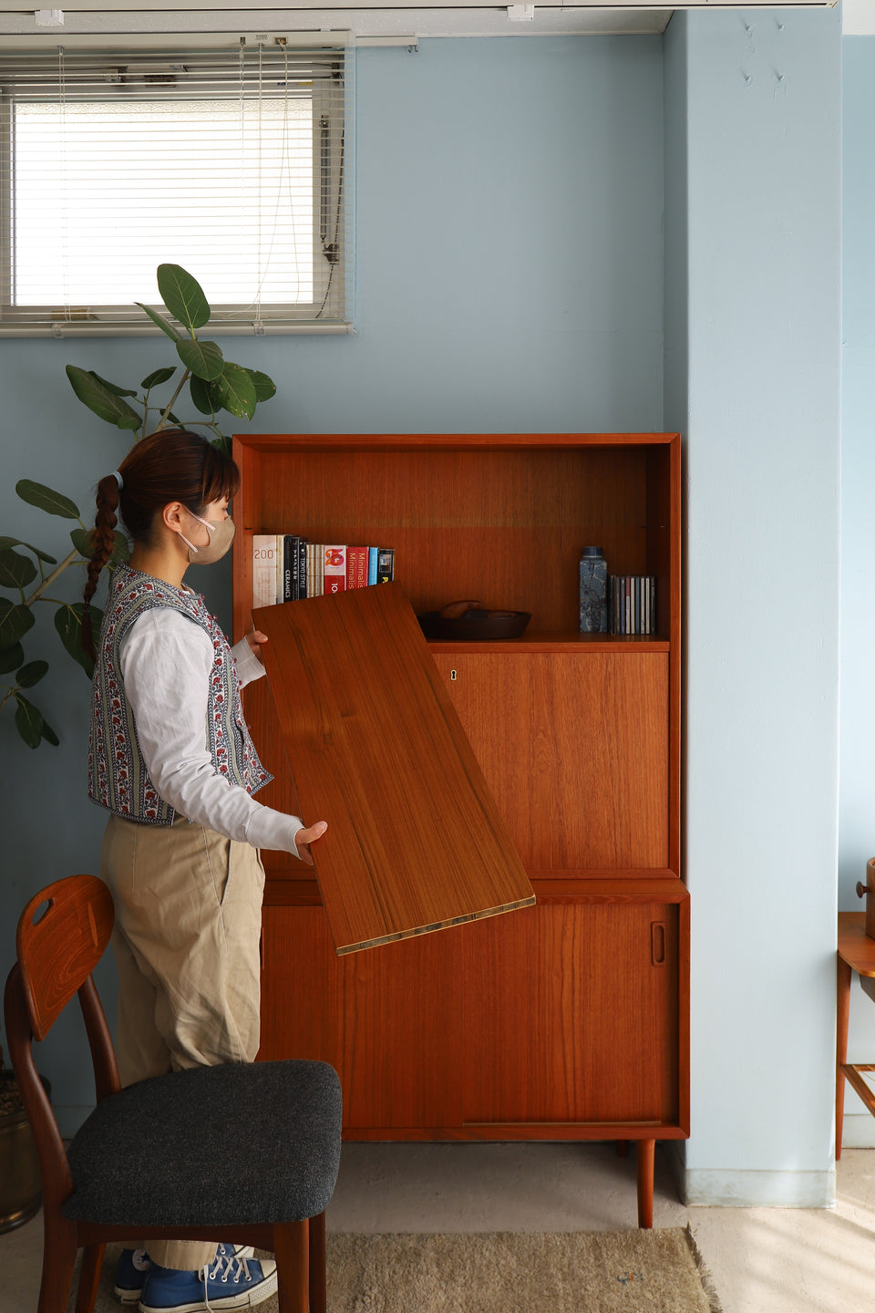 Lyby Møbler Bookcase Writing Bureau Danish Vintage/デンマークヴィンテージ ブックケース ビューロー 収納 北欧家具