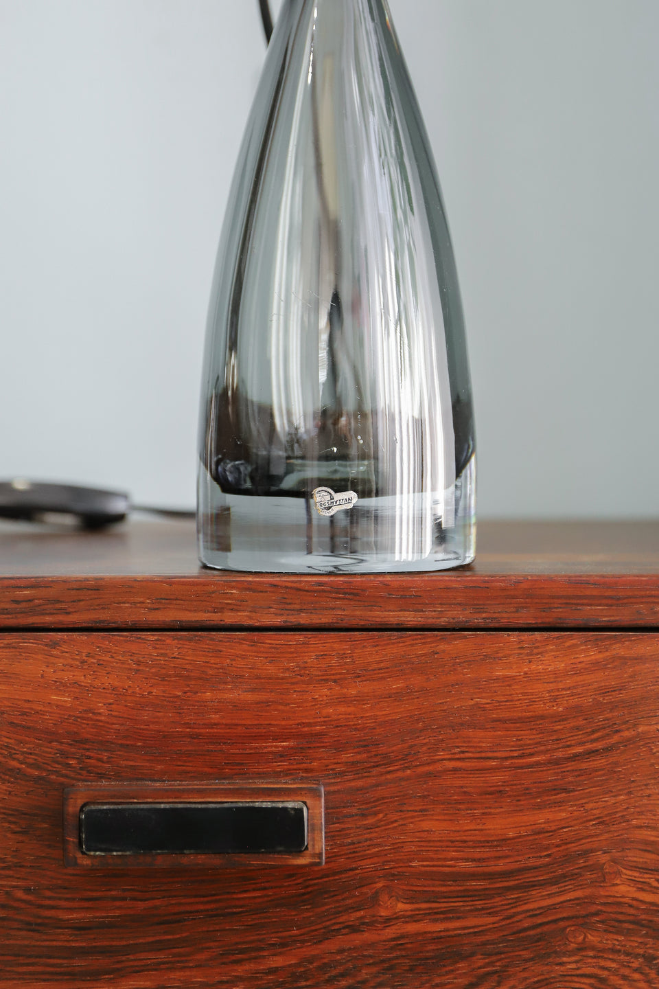 Swedish Vintage Strömbergshyttan Table Lamp Glass Vase/スウェーデンヴィンテージ ストロムベルグ テーブルランプ ガラスベース 間接照明 北欧インテリア