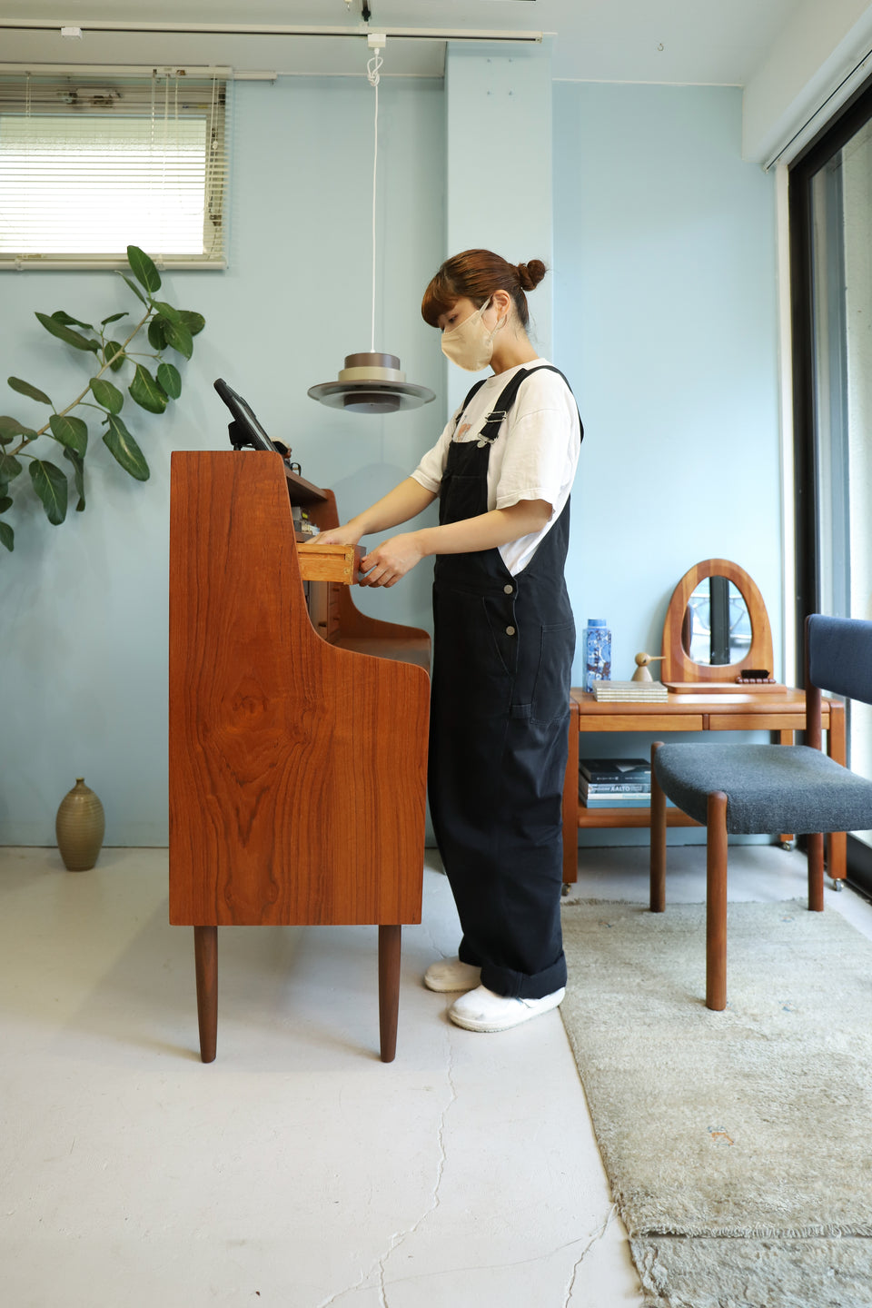 Teak Writing Bureau Dresser Danish Vintage/デンマークヴィンテージ ライティングビューロー ドレッサー 北欧家具