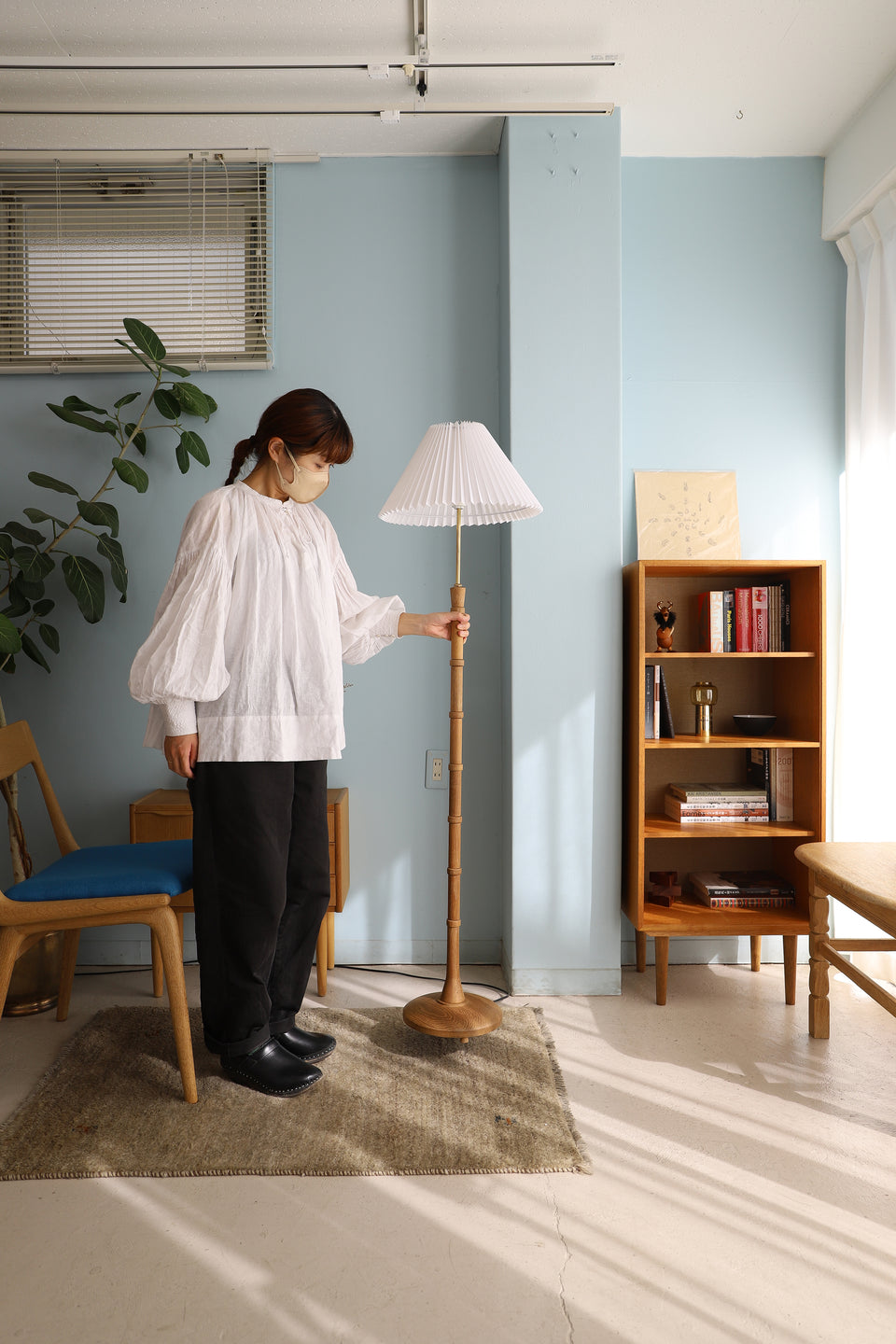 Oakwood Floor Stand Light Danish Vintage/デンマークヴィンテージ フロアスタンドライト オーク材 北欧インテリア 照明