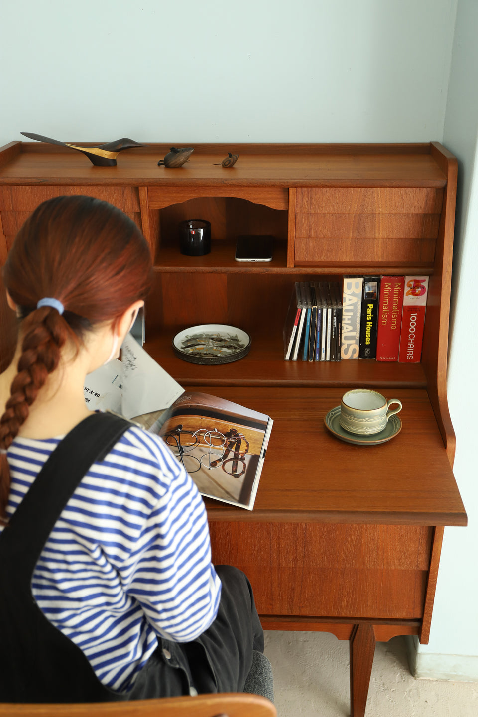 Danish Vintage Writing Bureau with Mirror Dresser/デンマークヴィンテージ ライティングビューロー ドレッサー 北欧家具