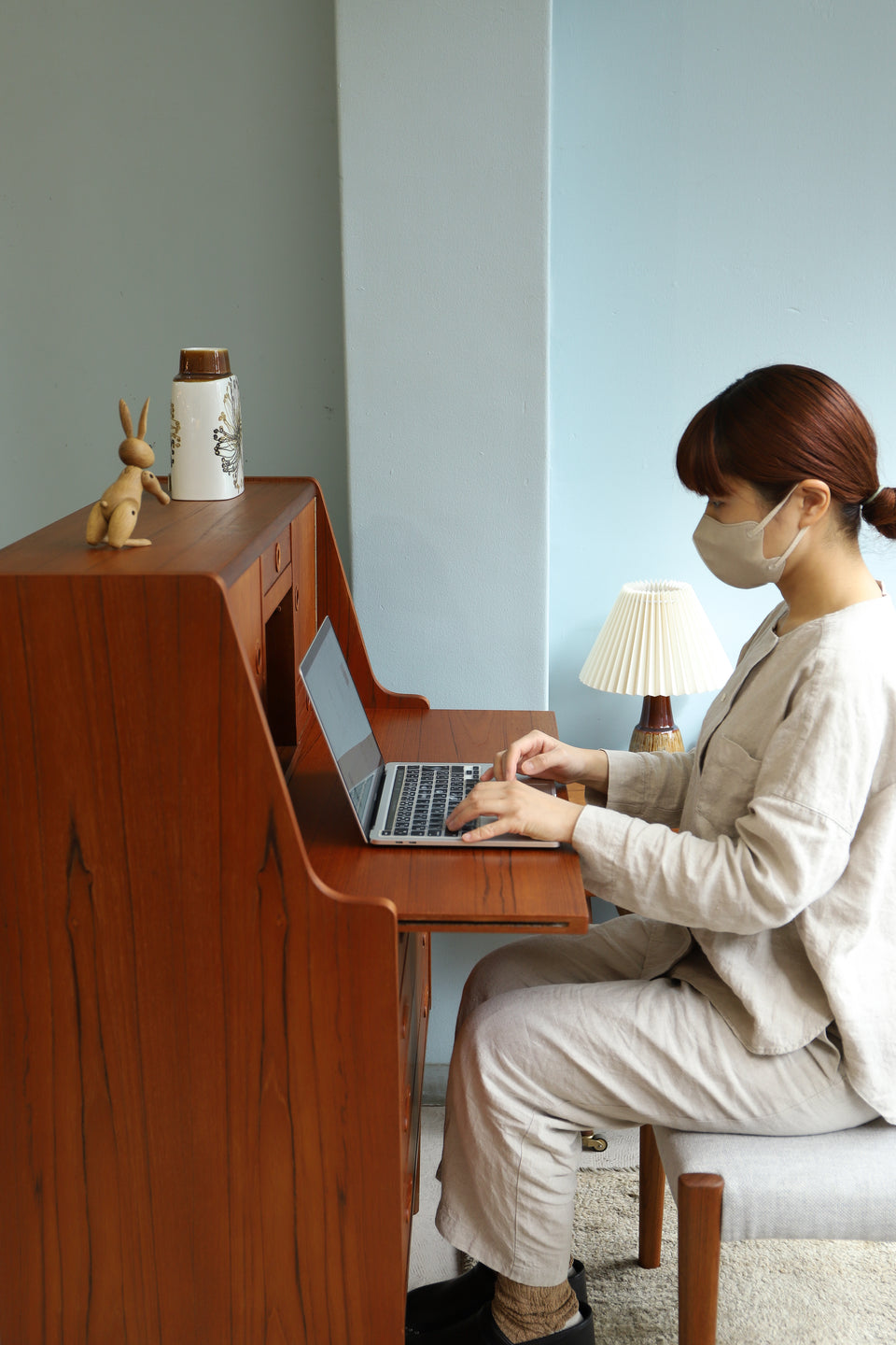 Writing Bureau with Mirror Danish Vintage/デンマークヴィンテージ ライティングビューロー ミラー付き ドレッサー 北欧家具