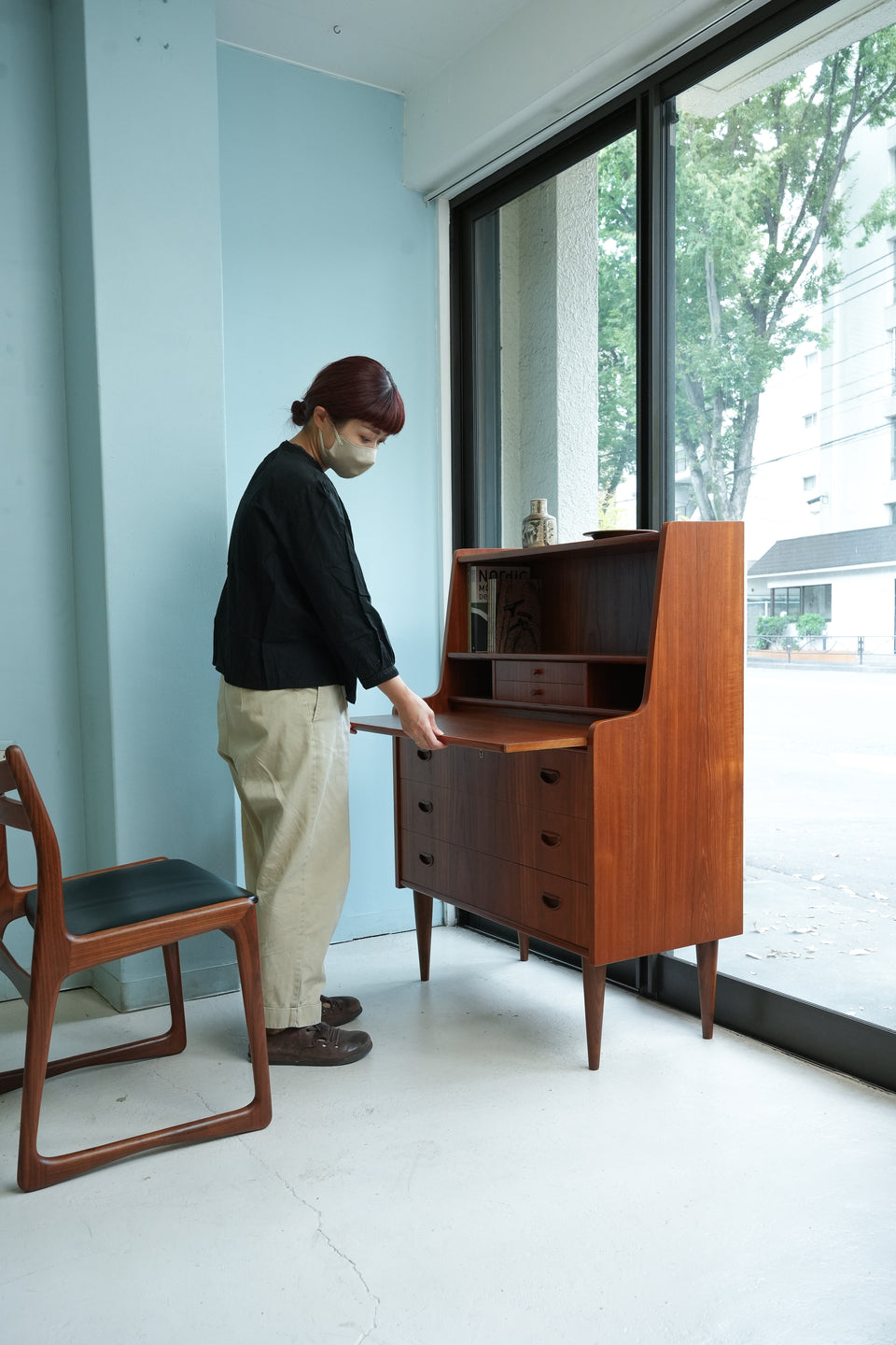 Writing Bureau Teakwood Danish Vintage/デンマークヴィンテージ ライティングビューロー チーク材 北欧家具