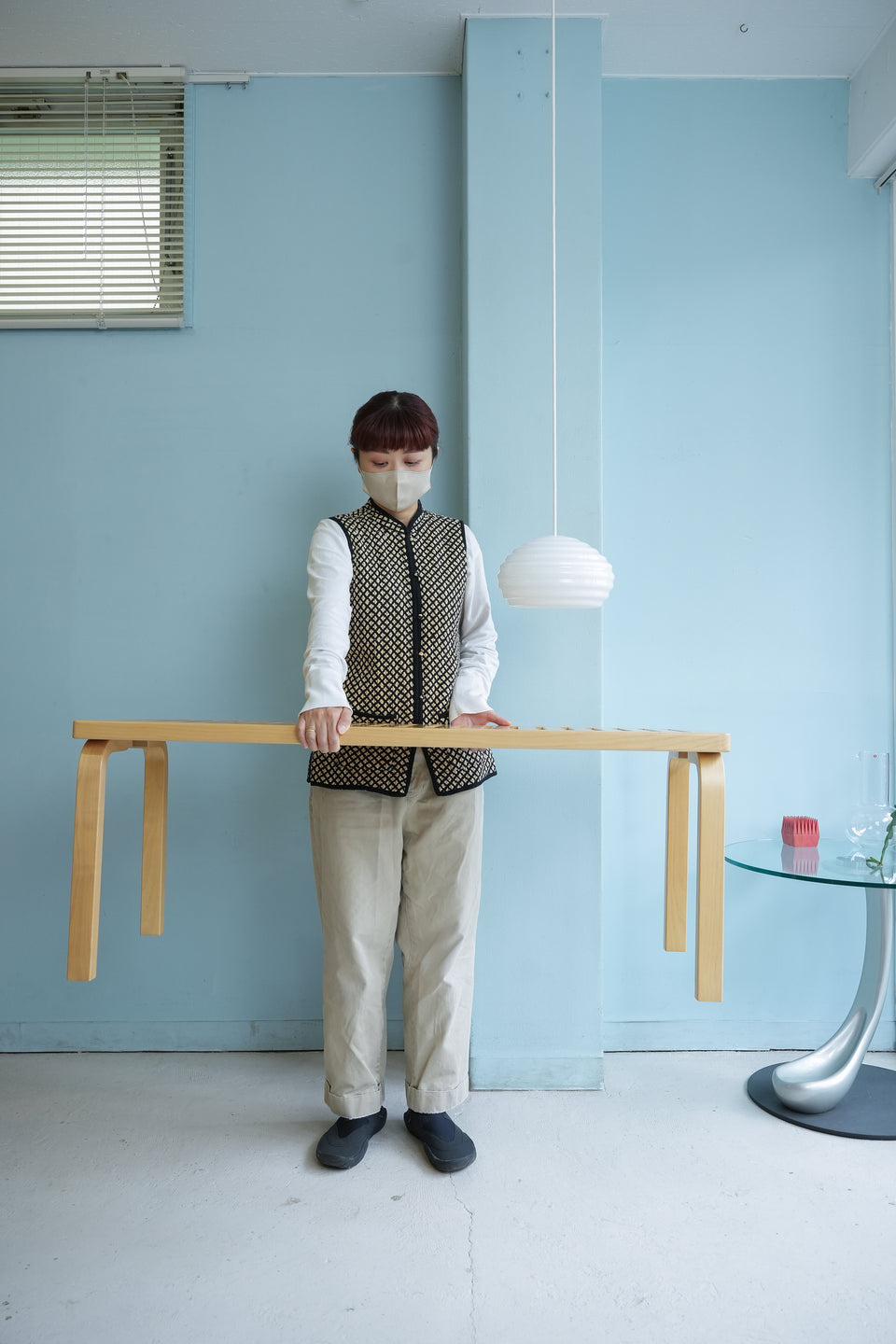 artek Bench 153A Alvar Aalto/アルテック ベンチ スリットタイプ ナチュラルラッカー アルヴァ・アアルト 北欧家具