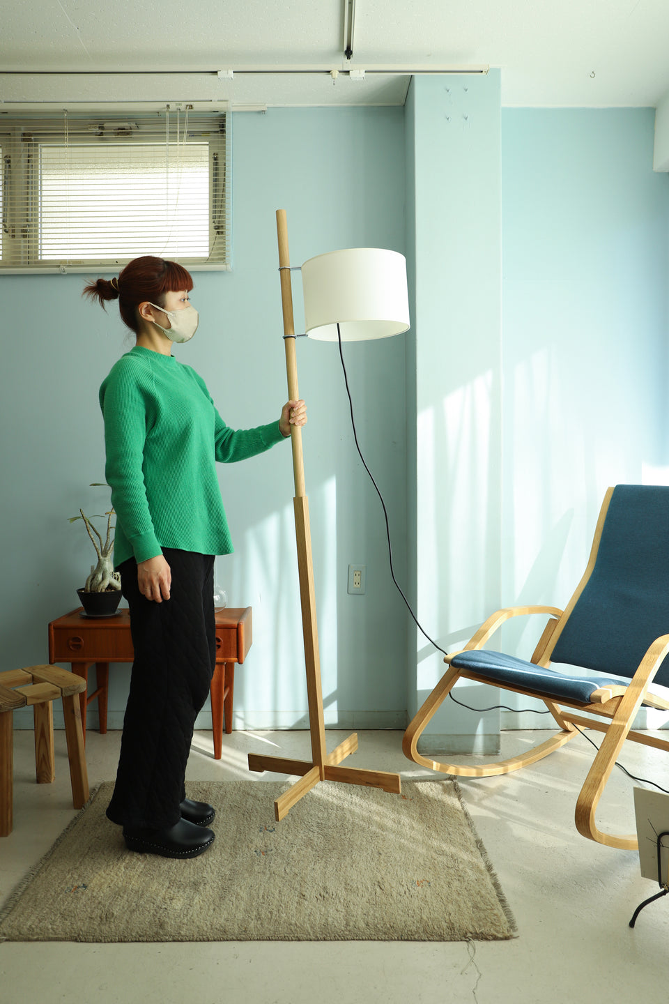 Miguel Milá TMM Floor Lamp Santa&Cole/ミゲル・ミラ TMMフロアランプ サンタ&コール オーク材 スペイン