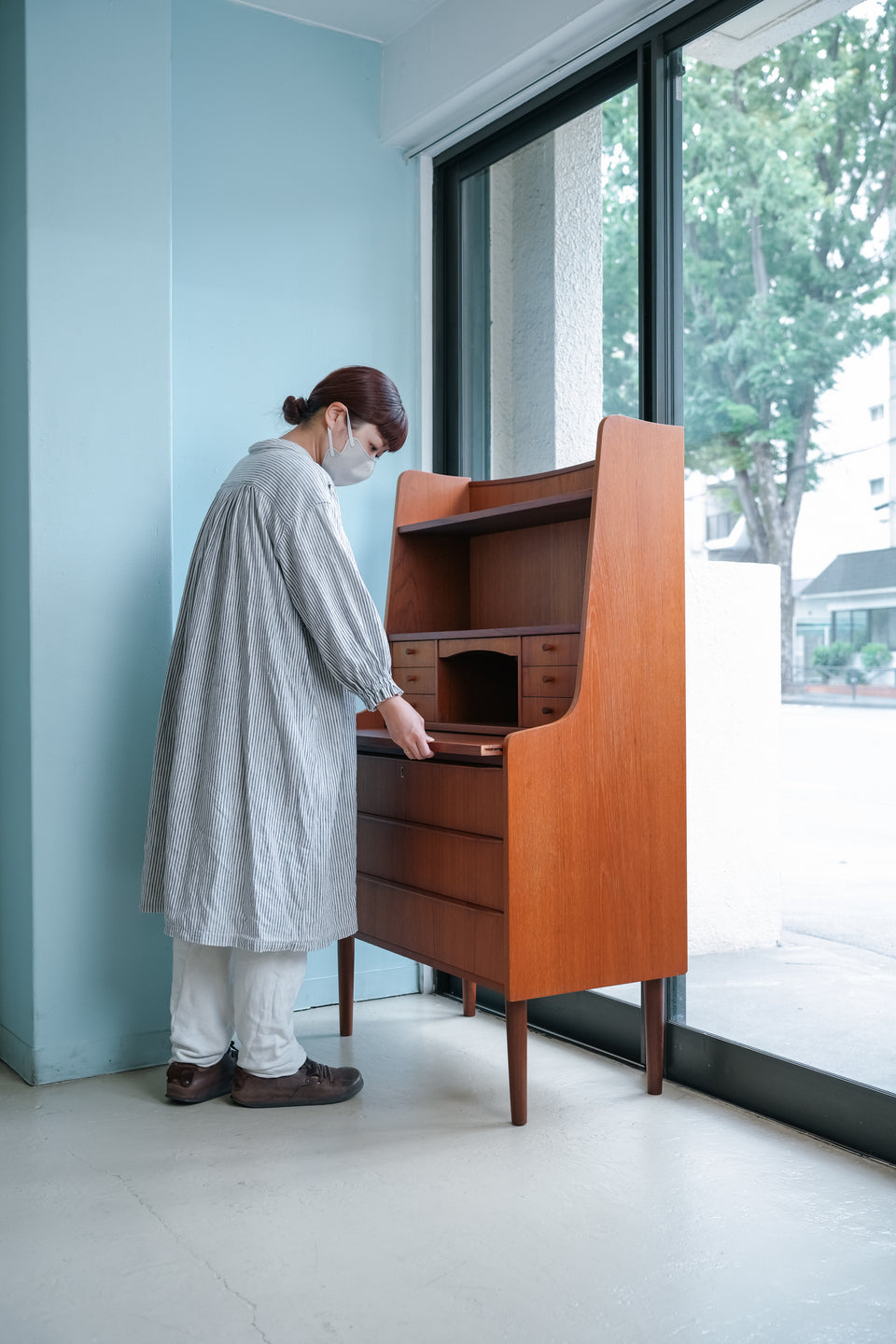 Danish Vintage Writing Bureau Dresser Teak/デンマークヴィンテージ ライティングビューロー ドレッサー チーク材