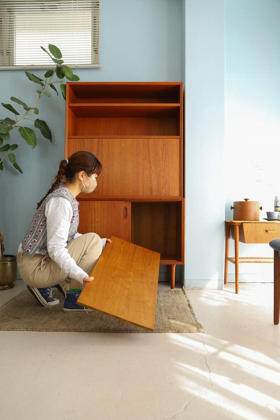 Lyby Møbler Bookcase Writing Bureau Danish Vintage/デンマークヴィンテージ ブックケース ビューロー 収納 北欧家具