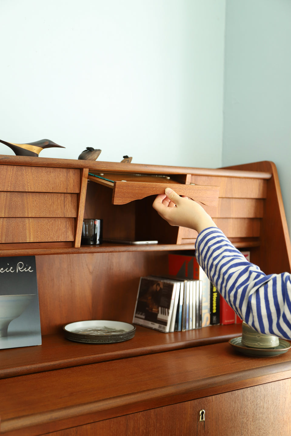 Danish Vintage Writing Bureau with Mirror Dresser/デンマークヴィンテージ ライティングビューロー ドレッサー 北欧家具