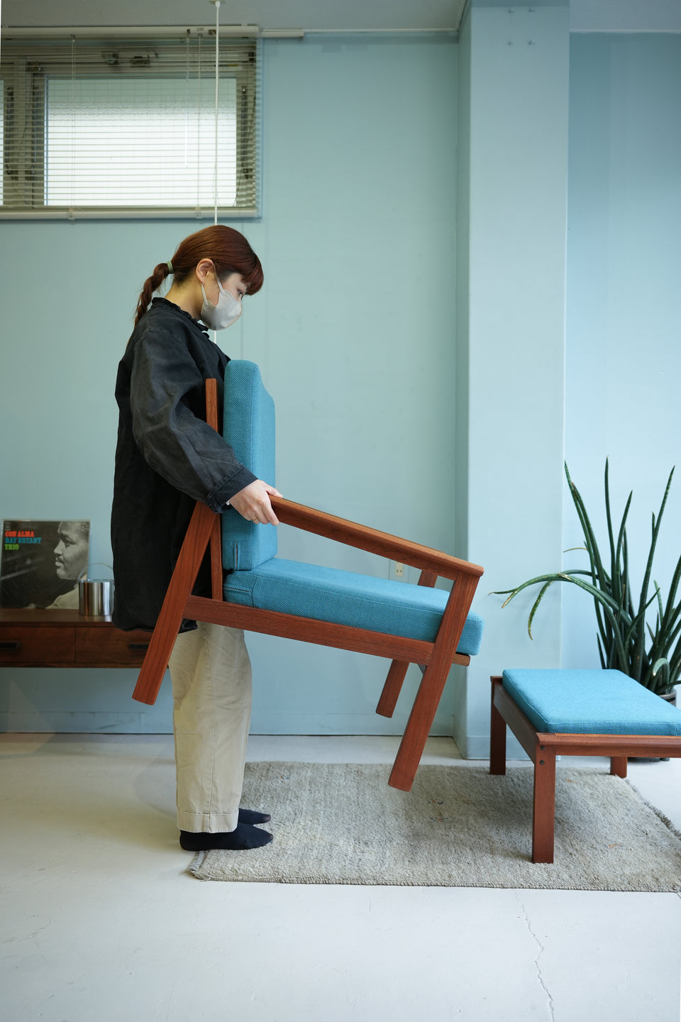 Illum Wikkelso Capella Easy Chair with Ottoman Niels Erik Eilersen/イルム・ヴィケルソー イージーチェア カペラ アイラーセン デンマークヴィンテージ