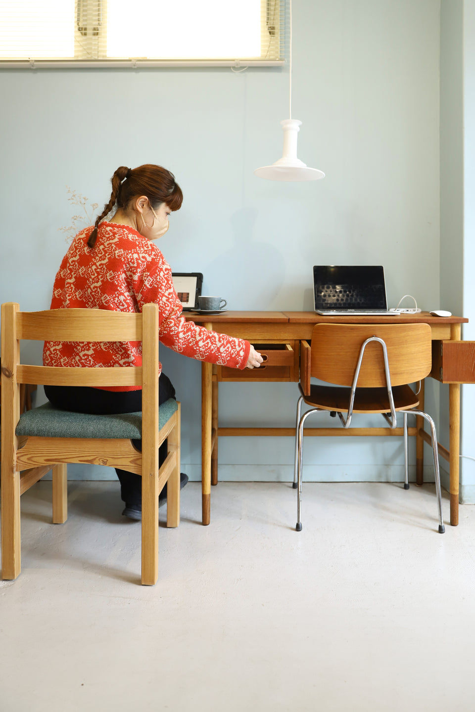 Danish Vintage Extension Desk/デンマークヴィンテージ エクステンションデスク 机 テーブル 北欧家具