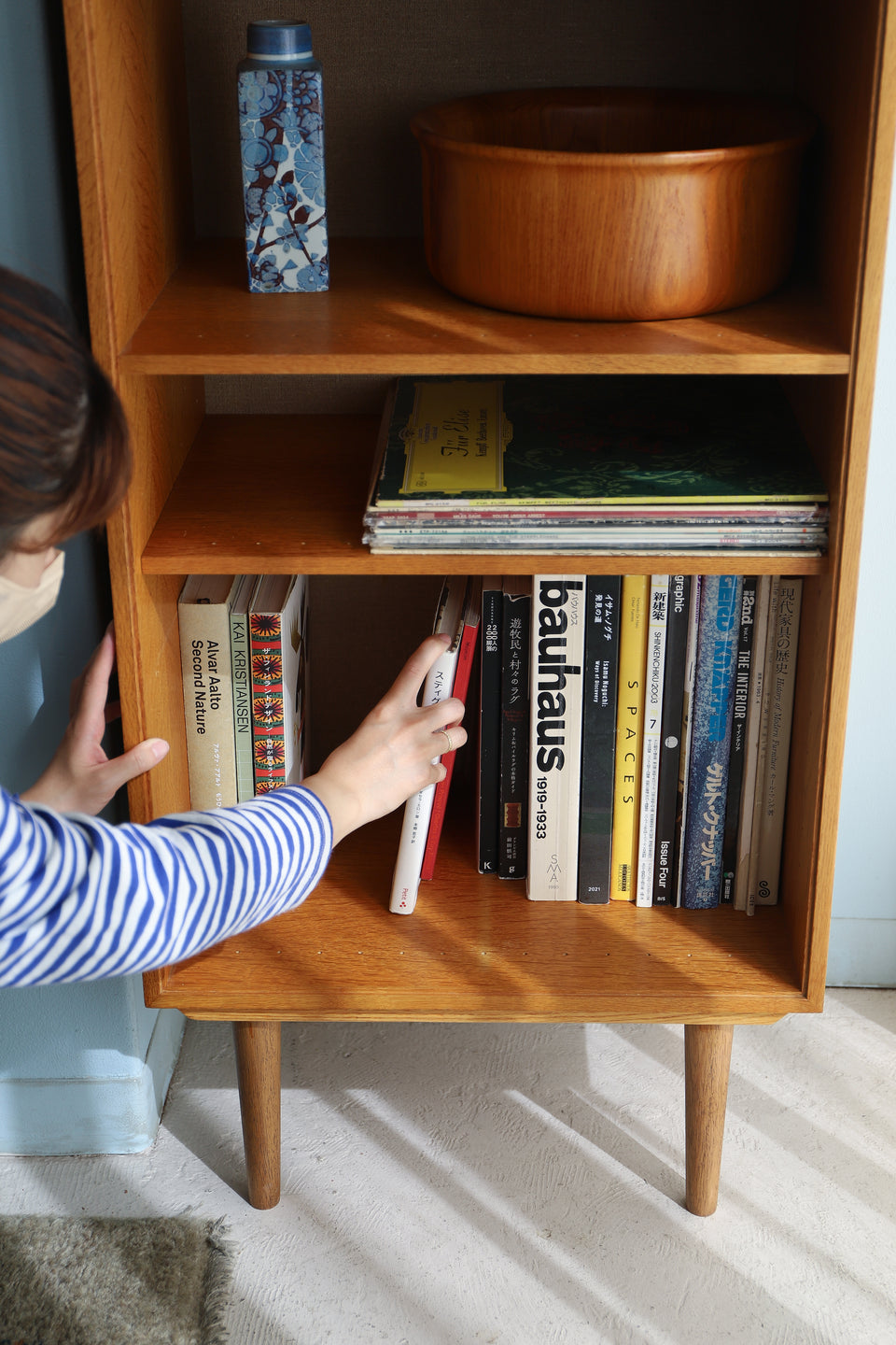 Oakwood Cabinet Bookcase Shelf HG Møbler Danish Vintage/デンマークヴィンテージ HGモブラー キャビネット ブックケース シェルフ 収納 北欧インテリア